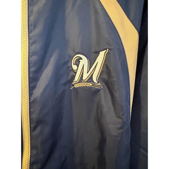 Milwaukee Brewers Men’s Extra Large Windbreaker Jacket MLB Vintage Retro - Picture 4 of 7